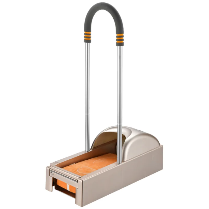 

Automatic shoe cover film machine with shoe sole dustproof film
