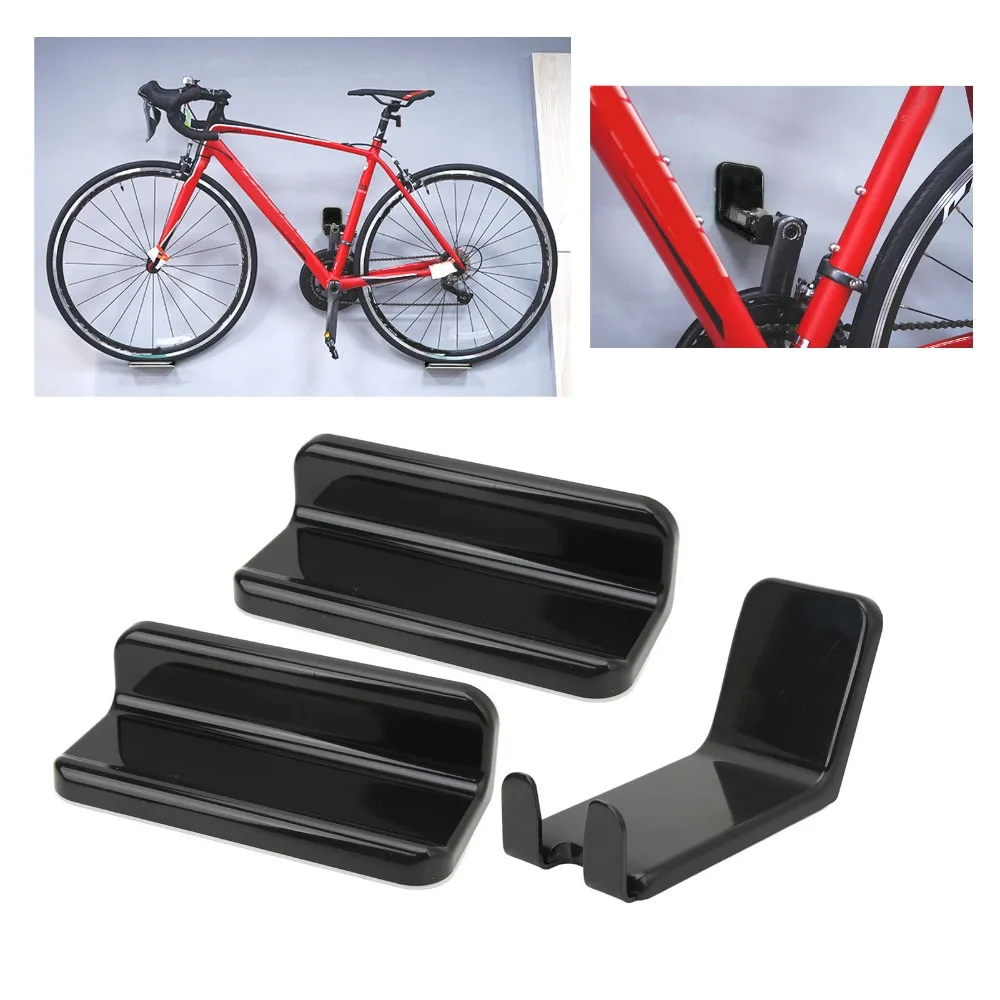 Durable Black Wall Bike Rack carbon steel ,PC screws included Bike Wall Mount Bike Wall Hanger Indoor Bicycle Display