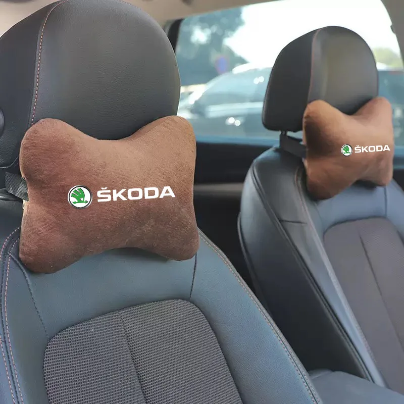 

For Skoda Rapid Kodiaq Superb Fabia Octavia A7 Kamiq Yeti Car Headrest Neck Support Seat Soft Neck Pillow Auto Accessories