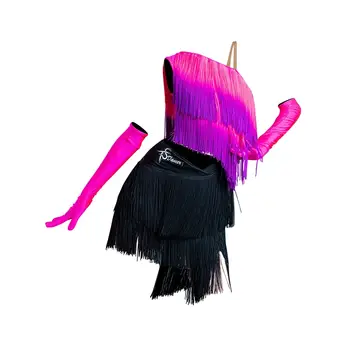 2025拉丁舞比賽新款女童流蘇短洋裝兒童拉丁舞桑巴倫巴恰恰舞服裝 10 最佳銷售 拉丁舞比賽服裝 - №3