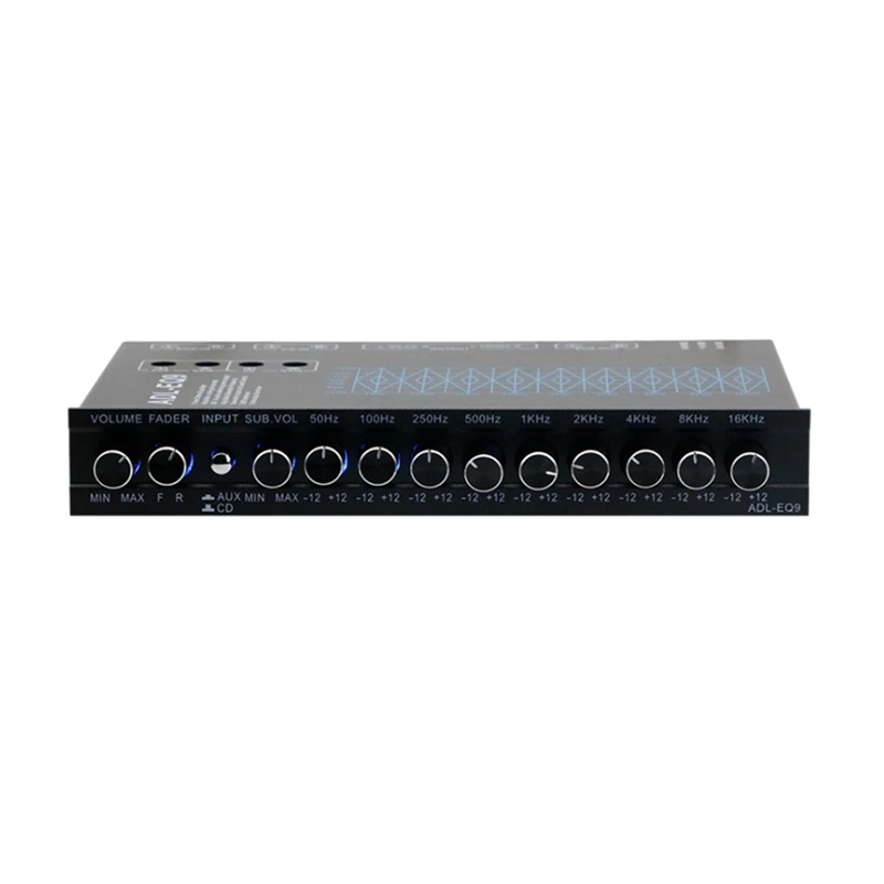 9 Band Equalizer kinerja tinggi 9 Band equalisasi 12V DC untuk perahu RV mobil logam dengan CD AUX Input DSP Chip Output