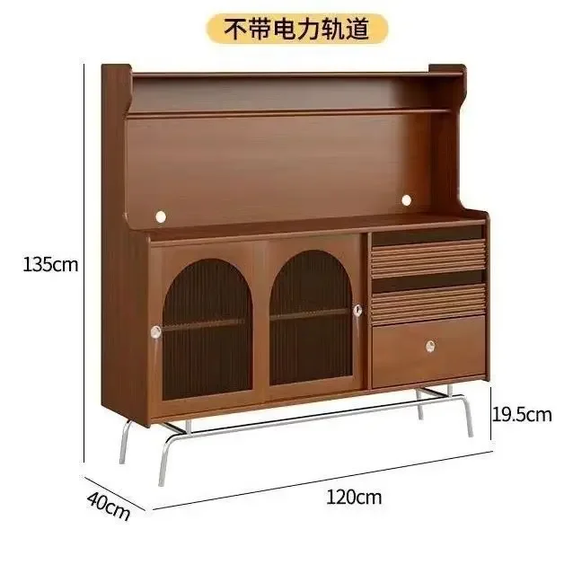 Nordic Solid Wood Sideboards Integrated Storage Wall Locker Retro Coffee Cabinet Multi-functional Living Room Rack Tea Cabinet