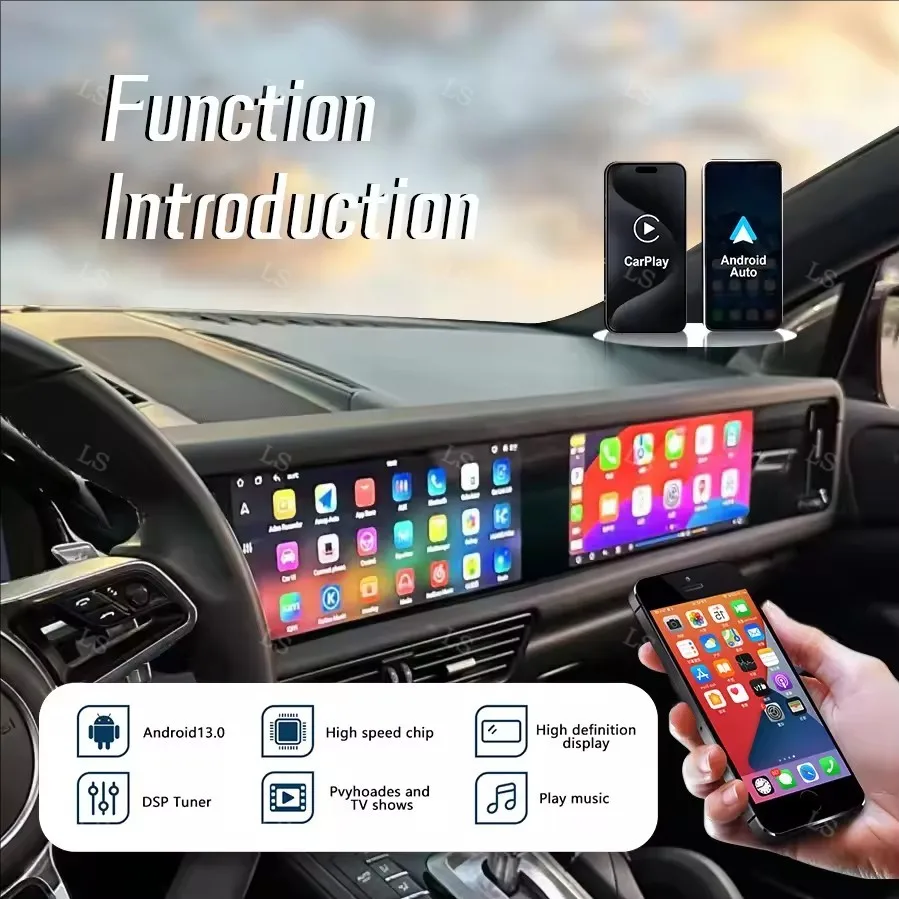 

Dual Screen For Porsche Cayenne 2010-2017 Intelligent System Navigation GPS Car Radio Multimedia Player Carplay Android HeadUnit