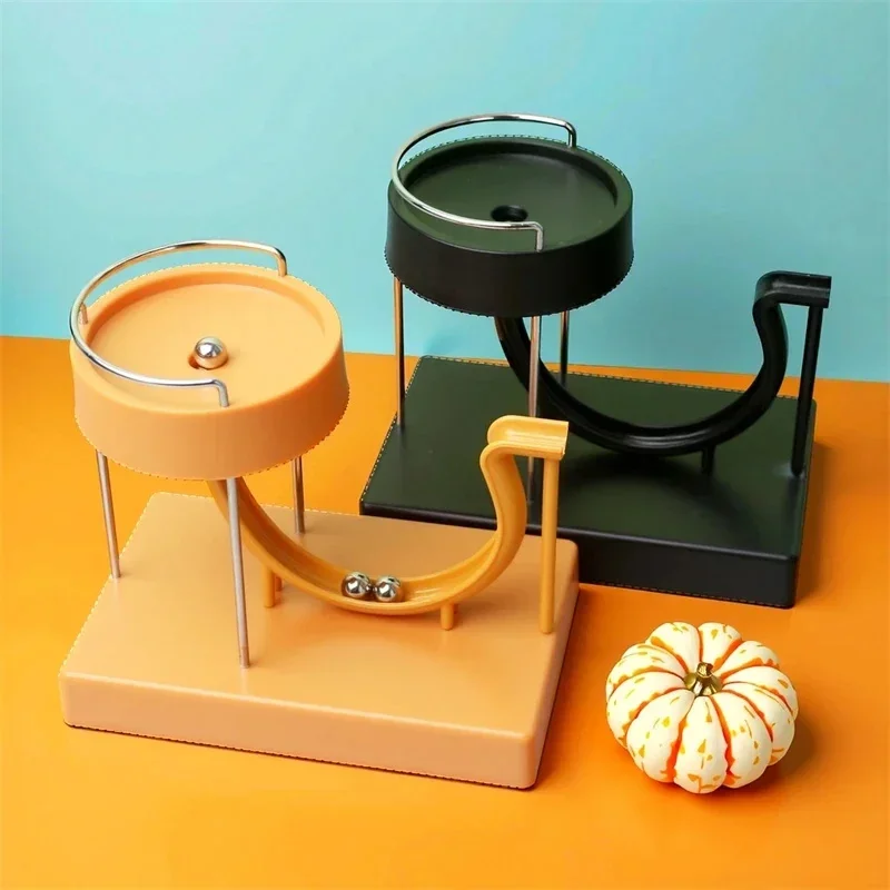 Perpetual Motion Marble Mini Kinetic Sculpture Endless Cycle Stress Relief Fidget Toy For Home Office Desktop Birthday Gift