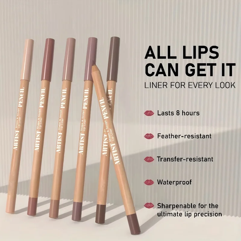 3Pcs Long-Lasting Velvet Lip Liner Matte Lipstick Waterproof  Perfect Gift for Valentine\'s Day, Lip Liner Set