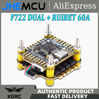 JHEMCU F7 Stack F722 Dual Flight Controller with RuiBet 60A ESC 3-6S 30.5*30.5mm for RC FPV Freestyle Drone