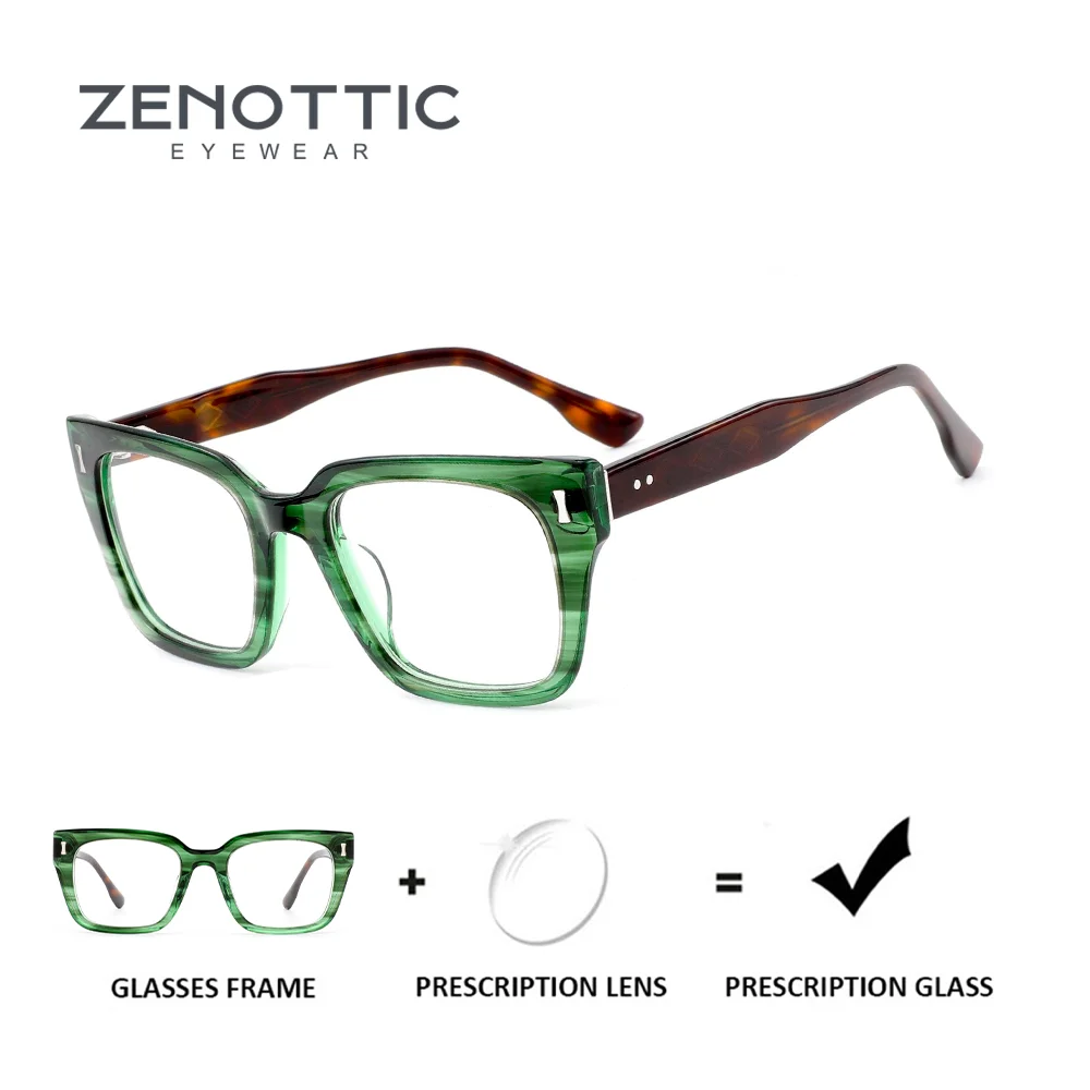 ZENOTTIC Trend Acetate Prescription Glasses for Women Modish Butterfly Photochromic Optical Eyeglasses Progressive Eyewear