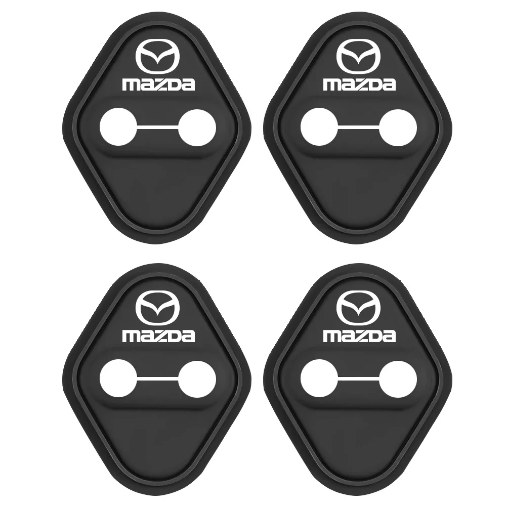 4Pcs Car Door Lock Buckle Silicone Protective Cover for Mazda 2 3 5 6 Axela Atenza Speed 6 CX-3 CX-4 CX 5 CX-7 CX-8 CX-9 Demio