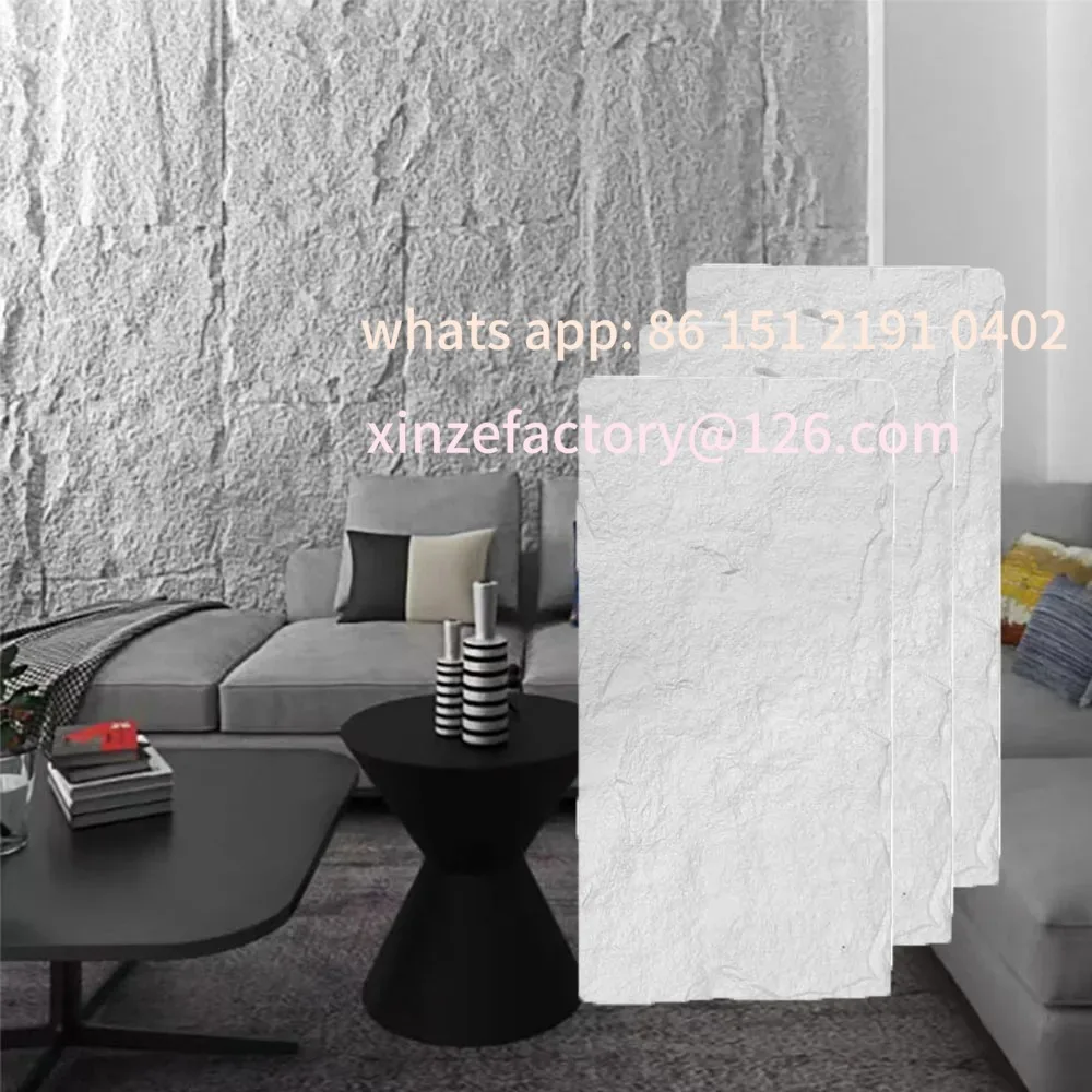 Customizable 120*60cm TV Background Wall Lmitation Stone Lightweight Exterior Wall Tiles Decorative Wall pu Stone Skin