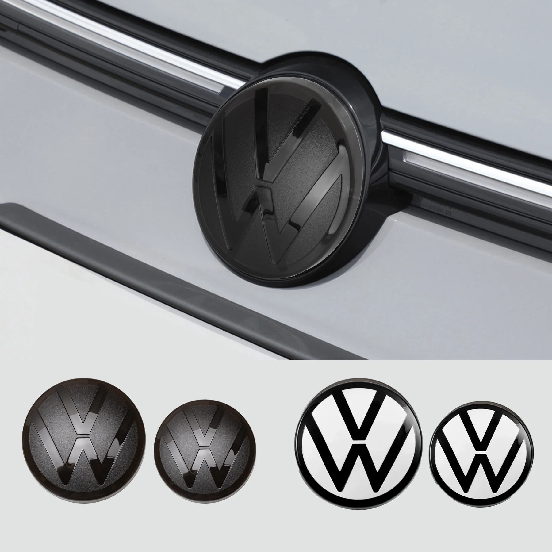 Car Front Grille Front Rear Emblem Badges cover Sticker For Volkswagen GOLF 6 7 MK7 MK7.5 MK8 Variant Polo PASSAT CC Accessories