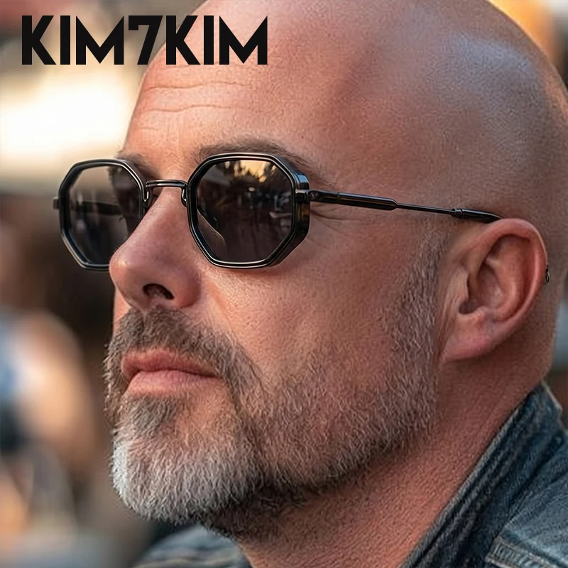 Steampunk Vintage Polygon Sonnenbrille für Herren 2026 Luxus Designer Geometrischer Metallrahmen Retro Sonnenbrille Farbverlauf Trendige Eyewear