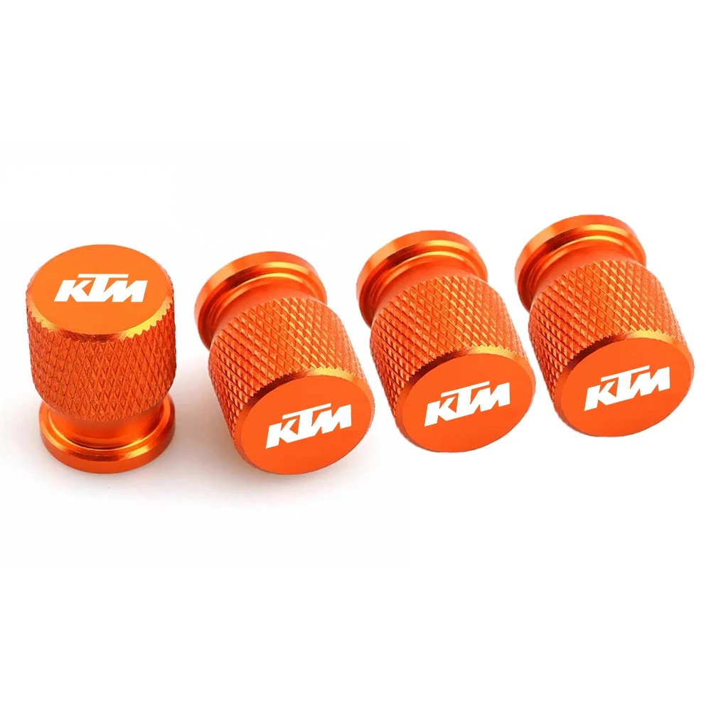 Válvula de alumínio do pneu da motocicleta, Air Port, Stem Cap, Capa para KTM RC8, Duque 200, 250, 390, 690, 790, 890, 990, ADV Acessórios, 4pcs