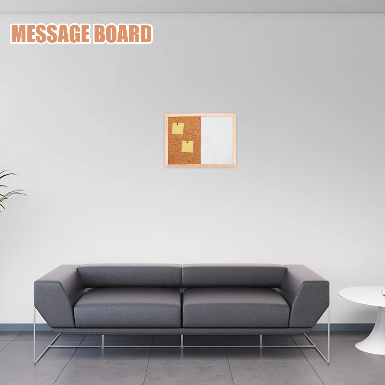 Tableau blanc magnétique pour messages, affichage en liège, mémo encadré pour la maison