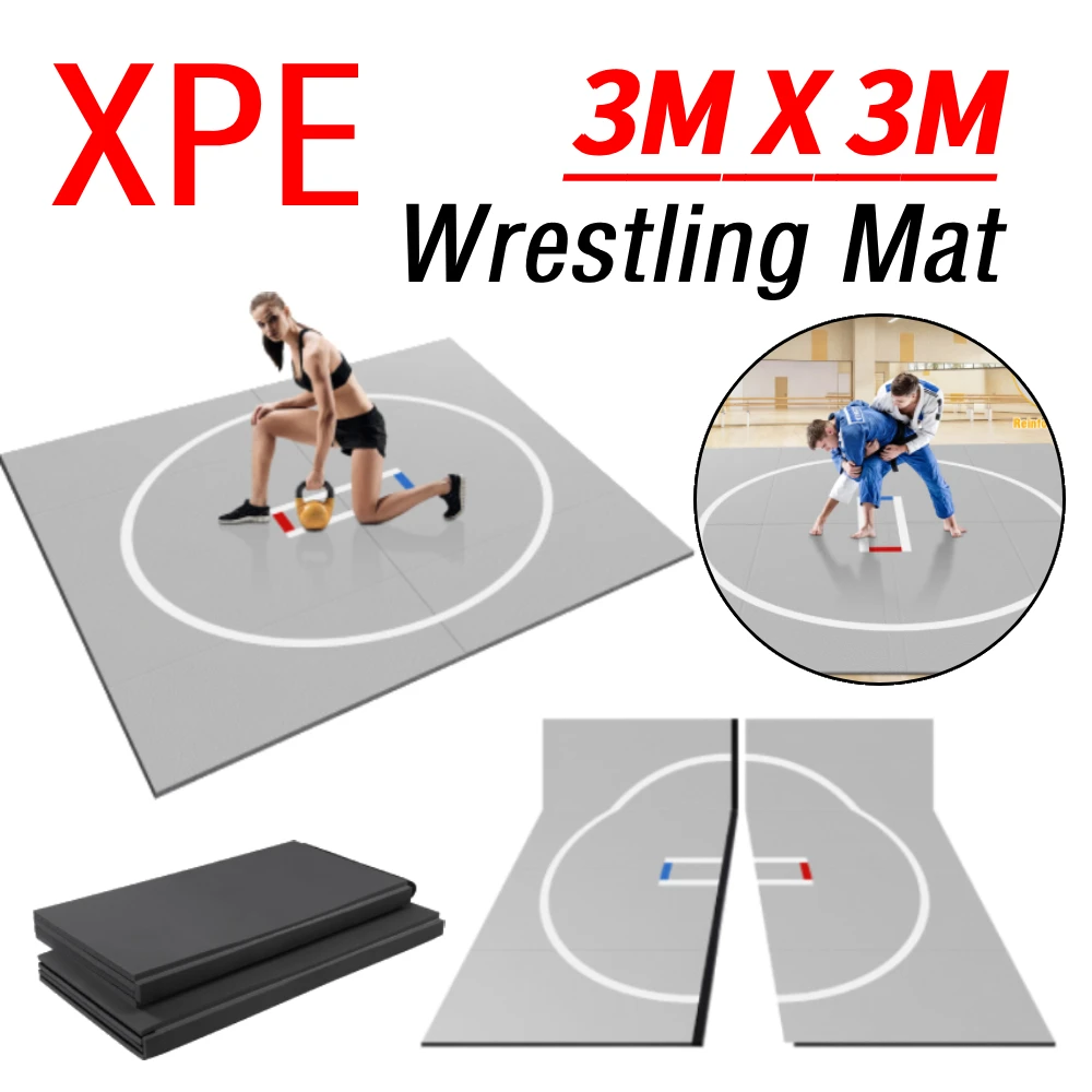 

3M X 3M XPE Wrestling Mat Wear Resist Jiu Jitsu Wrestle Mats Gymnastics Training Pads for Grappling Martial Art Boxing Judo