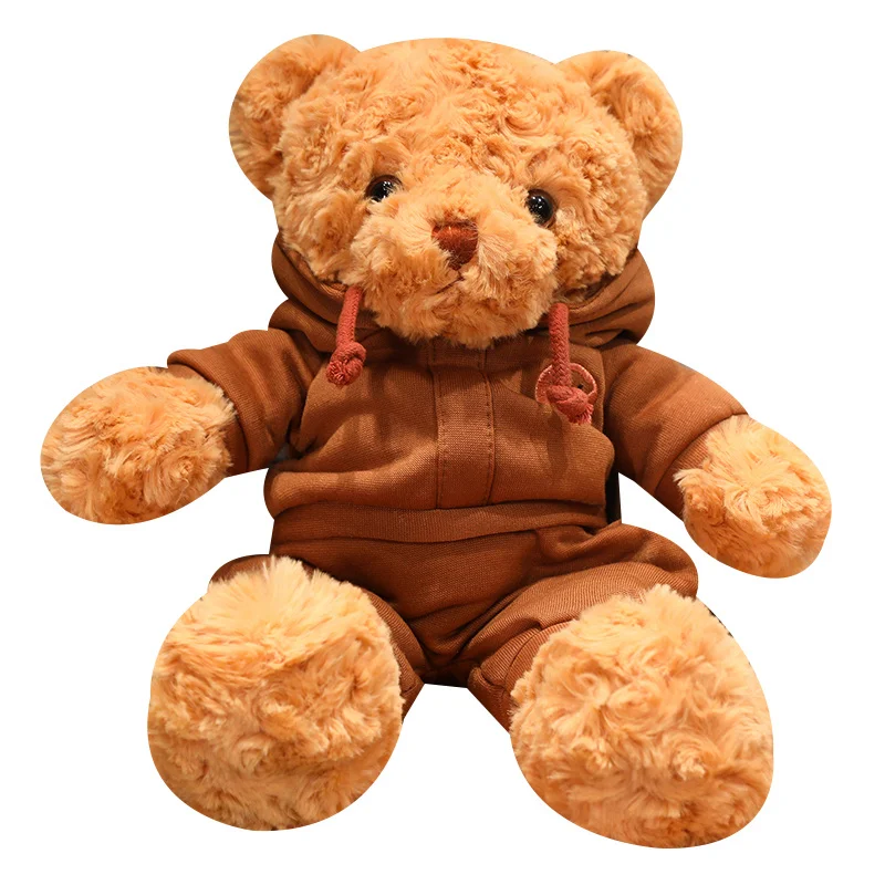 High Quality American Bear Plush Doll Soft Animal Teddy Bear With Clothes Stuffed Toys Kids Valentine Lover Birthday Gift