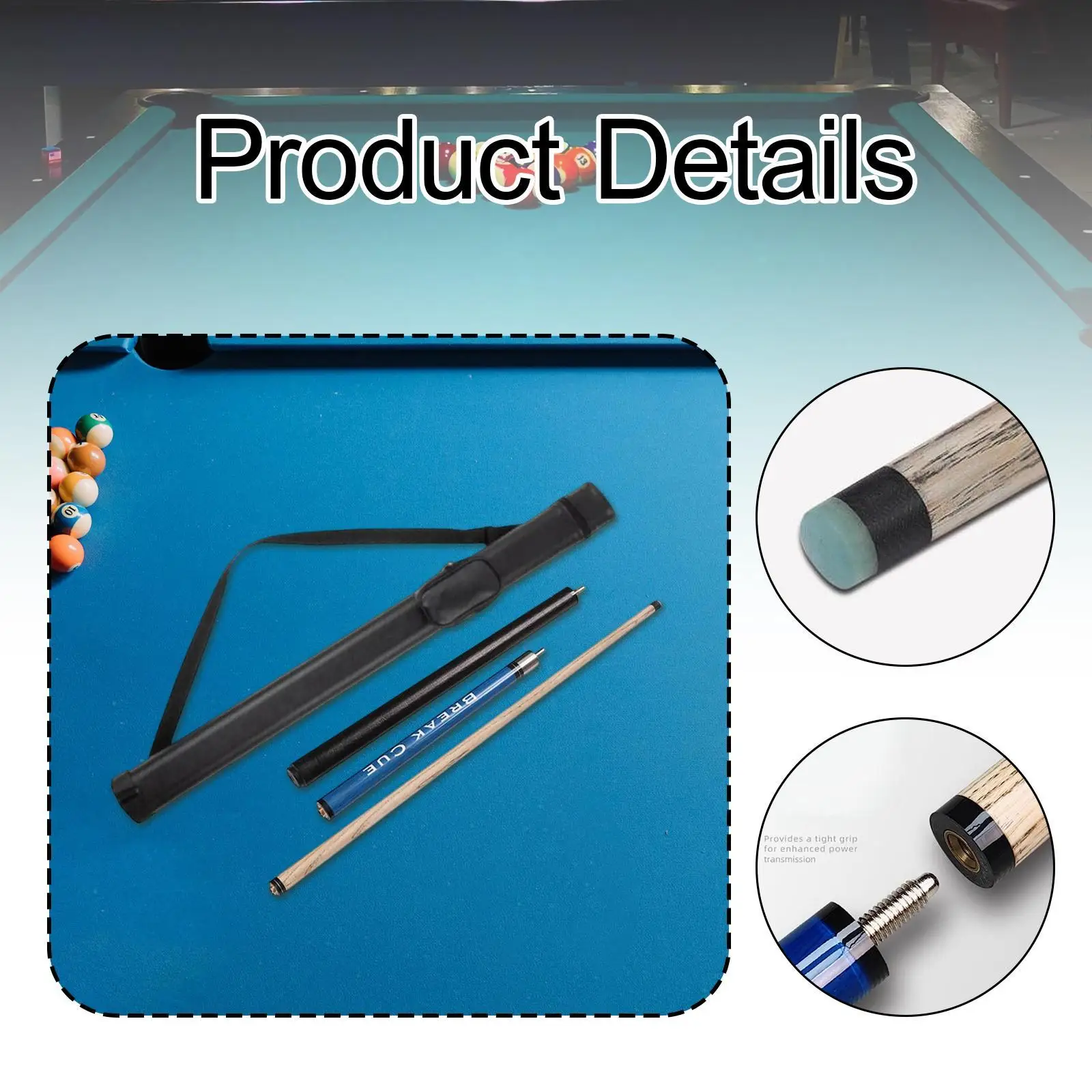 

Adult Billiard Stick Break Jump Cue Pool Stick Professional Tip Shaper for Accessories and Billiard Cues Support