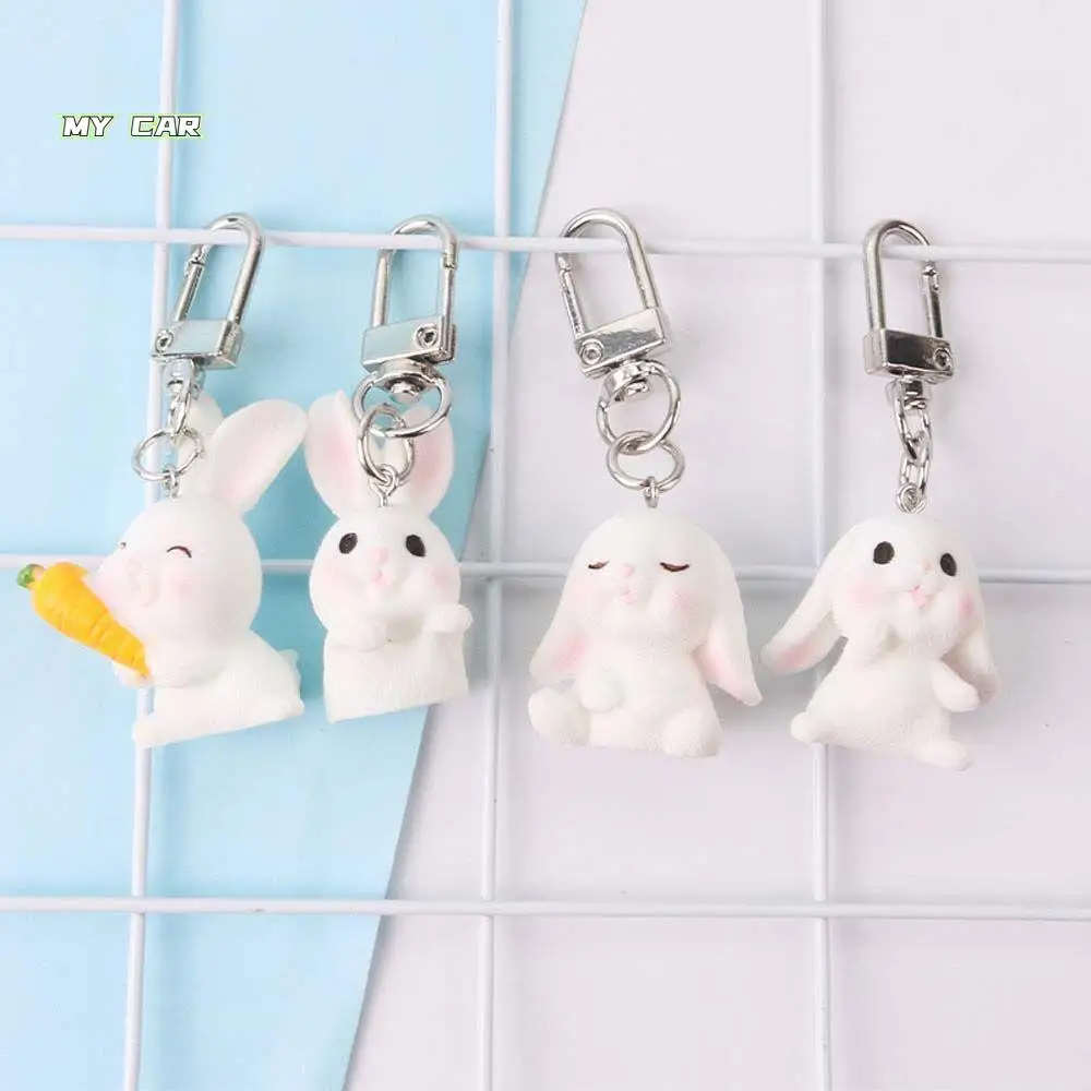 

Cute Gift Rabbit Resin Bag Trinket Car Pendant Key Chain Pendant Rabbit Key Chain Keyring Ornaments Key Rings
