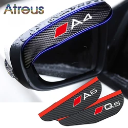 2Pcs Carbon Fiber Car Rearview Mirror Eyebrow Rain Cover For Audi A1 A3 A4 A5 A6 A7 A8 Q3 Q5 Q7 TT 8V 8L B5 B6 B7 B8 B9 C5 C6 C7