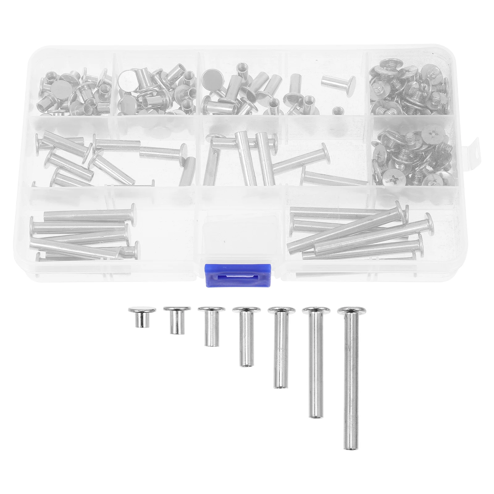 Stainless Steel Rivet Set Photo Album Screw Posts Binding Supplies Craft Scrapbook Decorative Hardware Accessories