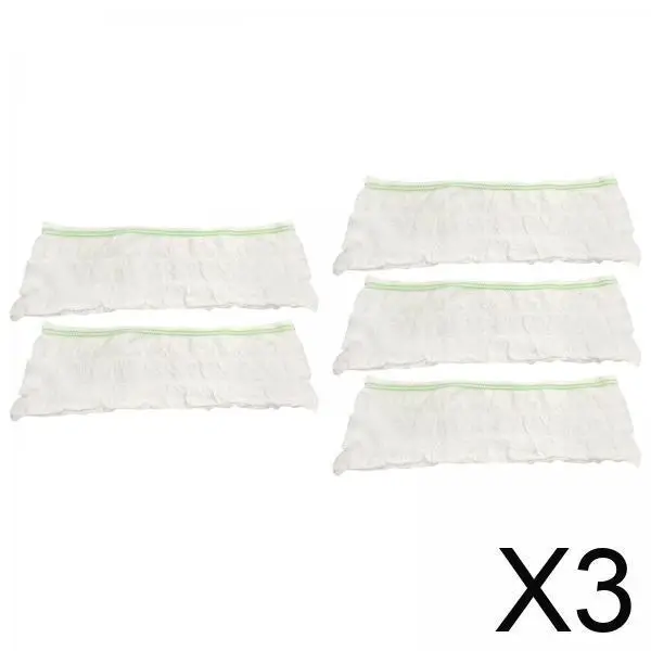 

3x5 Pieces Soft Disposable Mesh Panties Stretch for Sauna Hiking Sleepover Emergencies