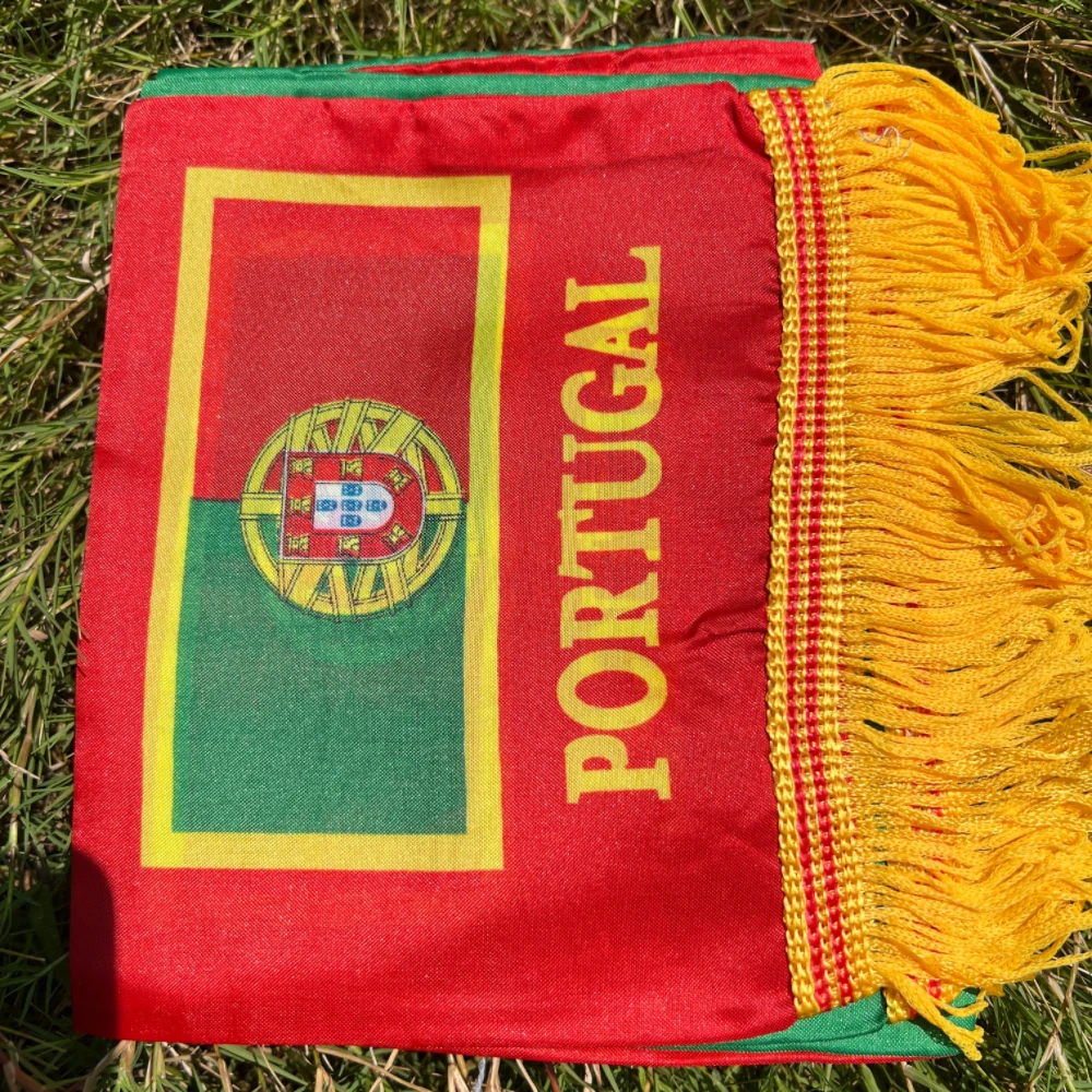 Portugal flag scarf 18x120cm double-sided printed polyester polyester fabric football fans Portugal scarf flag banner