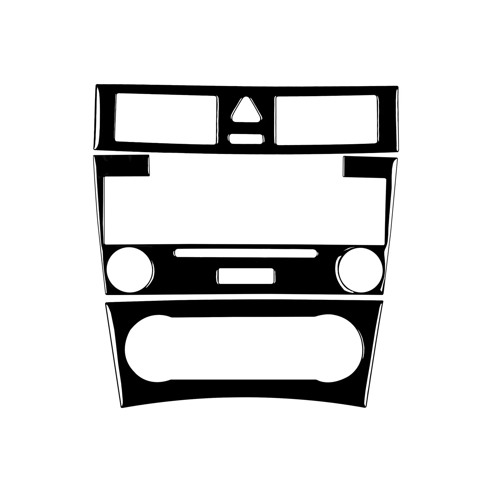 For Mercedes C Class W203 2005 2006 2007 Dashboard Radio AC Control Panel Set Car Interior Accessories Soft Piano Black Stickers