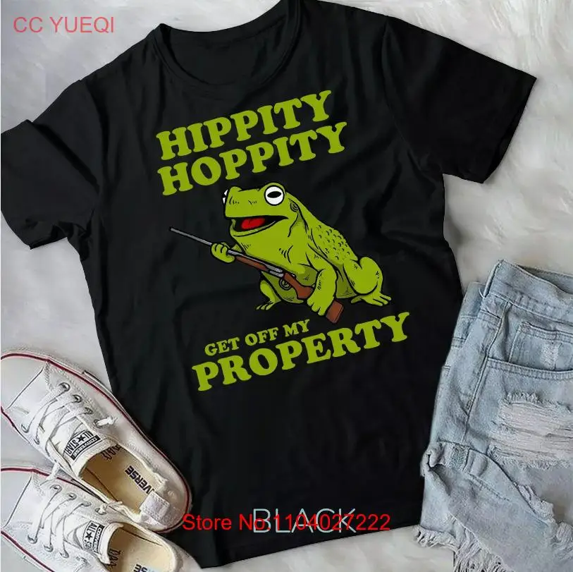 Hippity Hoppity Get Off My Property graphic - Frog Meme T-Shirt