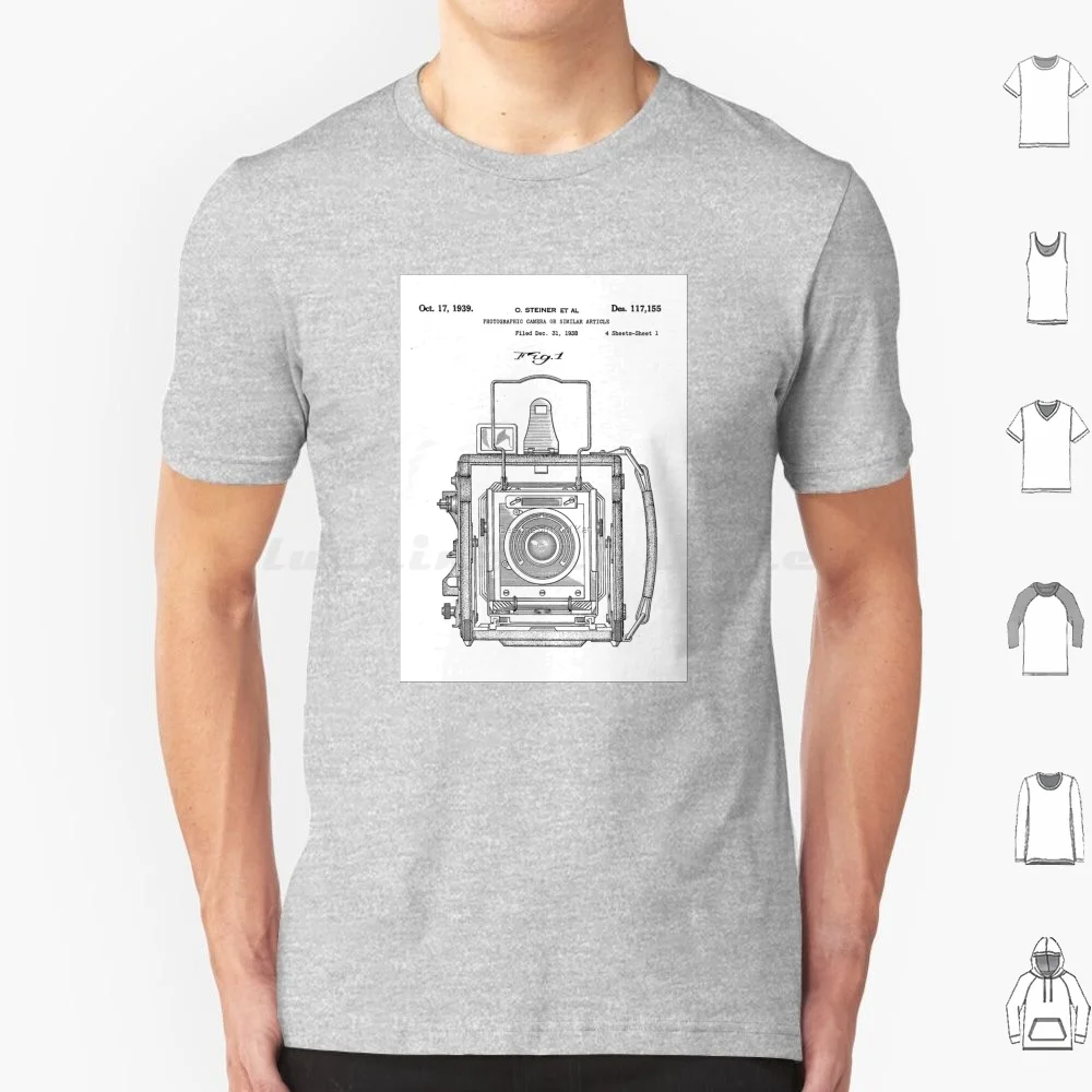 Graflex / Graphic Large Format Press Camera Patent Design / Drawing T Shirt Big Size 100% Cotton Graflex Graphic Speed Crown