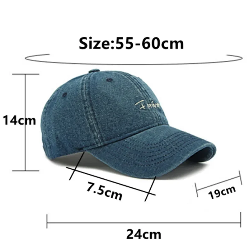 Printemps été lavable Denim broderie casquettes de Baseball pour hommes personnalité Vintage Hip Hop fête chapeaux femmes chapeau casquette Snapback