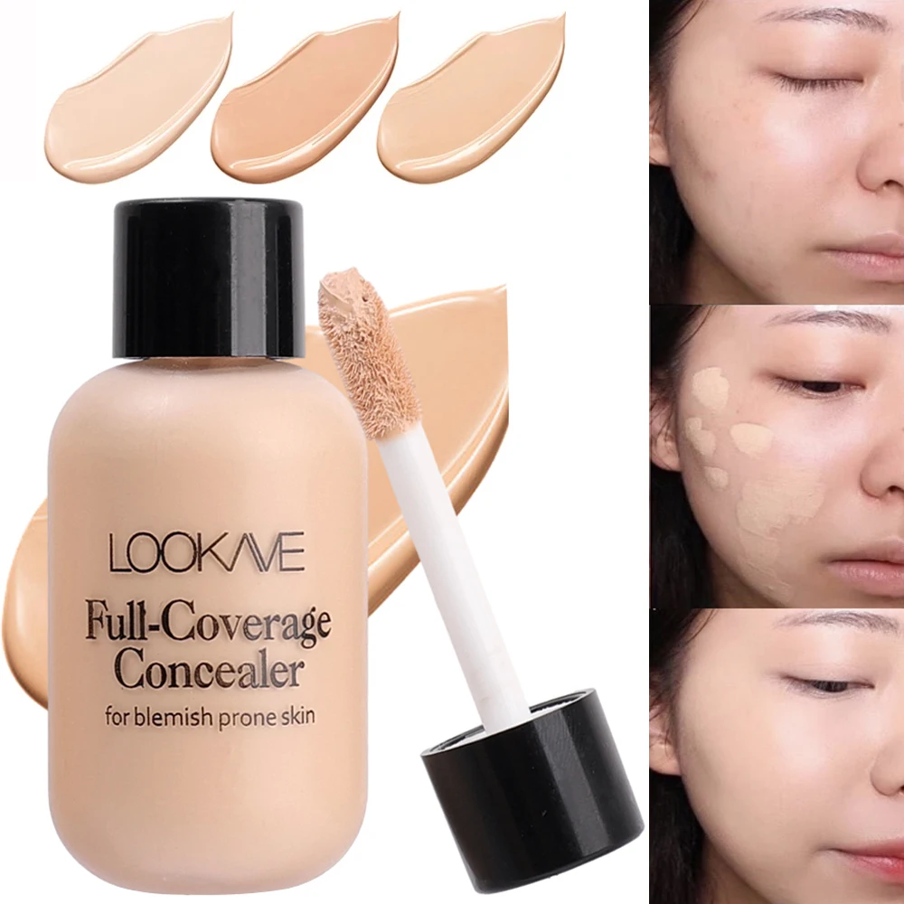 Mini Liquid Concealer Foundation Cream, Multifunction Face Makeup, Lasting Brighten Cosmetic, Texture Covers Acne Marks Dark Circle