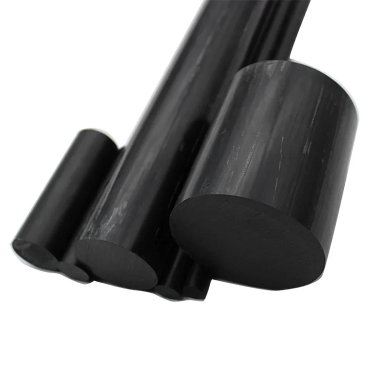 Batang PVC teknik plastik hitam batang bulat Billet Spacer Diameter 8mm sampai 200mm panjang 100/200/500mm