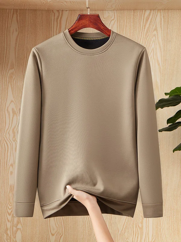 

Мужской круглый свитшот Ne Long Sve Fce на подкладке Thiened, теплое нижнее белье Busin Sle, одежда из полиэфирного волокна для поездок на работу