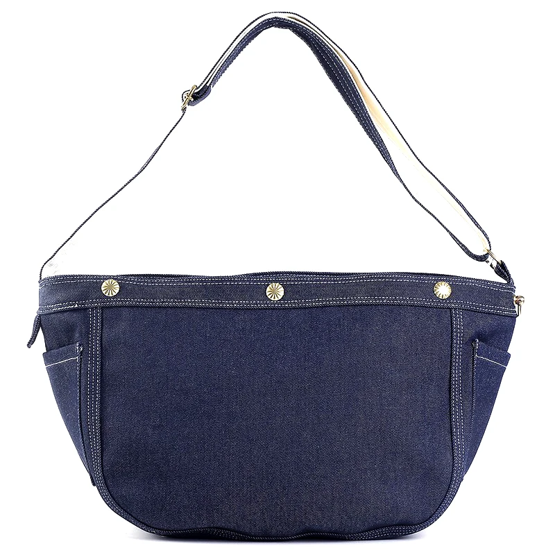 

Retro Heavyweight Waed Denim Canvas Newsboy Bag Motorcycle Single oulder Slant Crossbody Bapa Soft Canvas Bapa