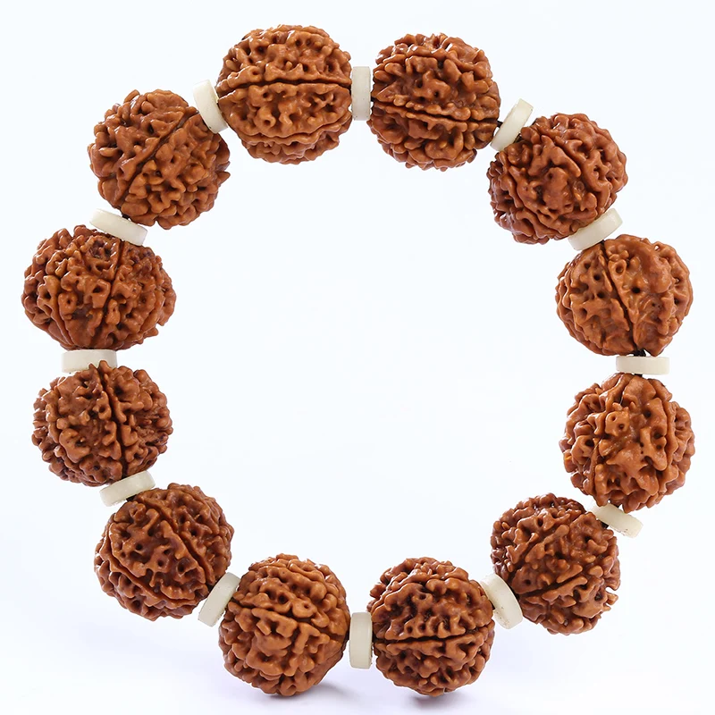 7-Petal Nepal Seven-Petal Big Rudraksha Beads Beads Yellow Skin Crafts Bracelet Men's Stump