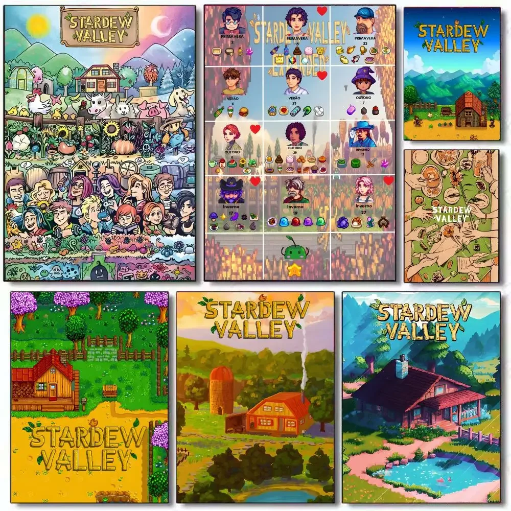 Stardew Valley Game Painting Calligraphy Wall Art HD Canvas Oil Painting Posters Prints Home Bedroom  Decor Gift