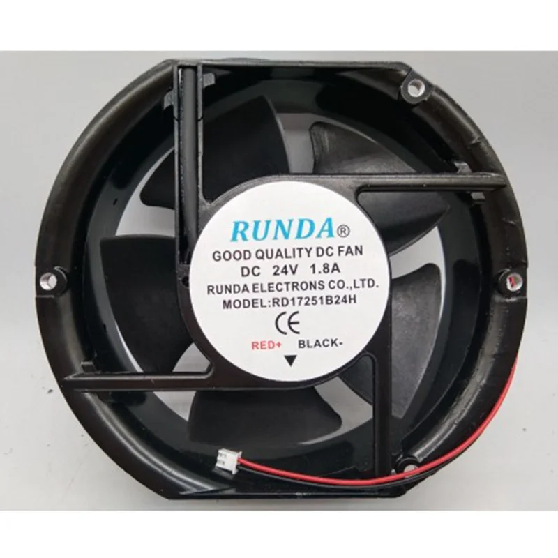 M  New RUNDA RD17251B24H DC24V 1.8A 2-Wire cooling fan#QW