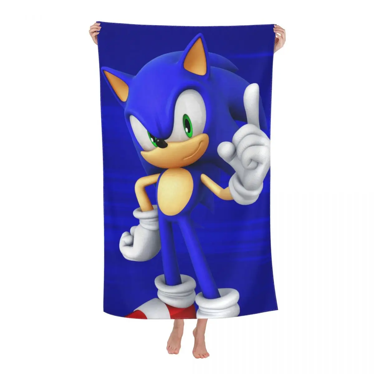 Custom S-Sonics Bath Beach Towel Microfiber Cartoon The Hedgehog Pool Towels