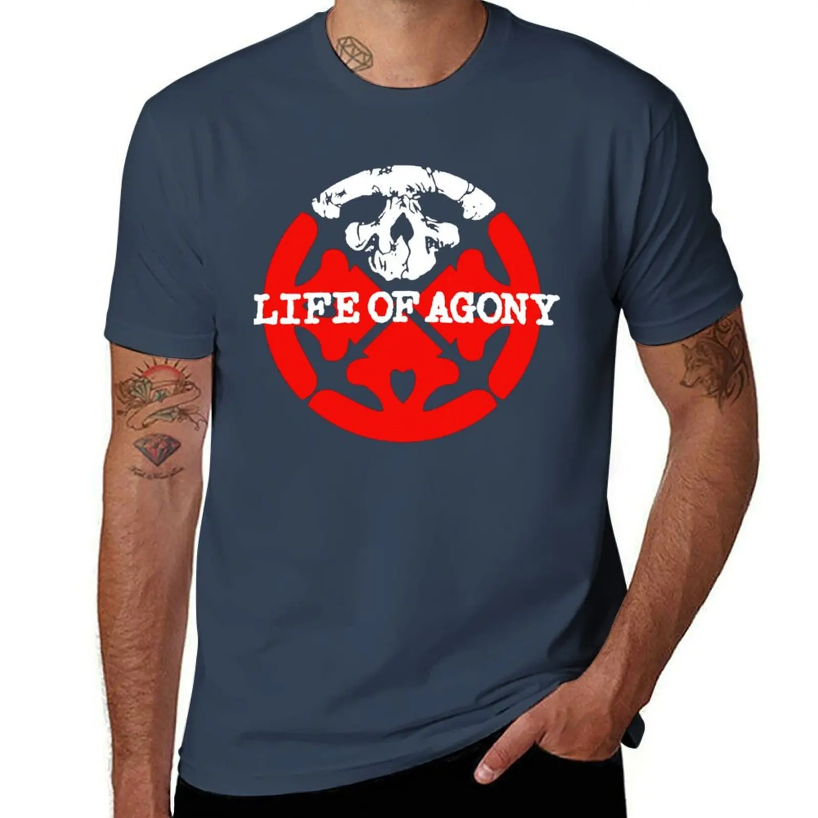 

Red Life Agony logo Of T-Shirt.png T-Shirt Mechanic Work Tee Shirt