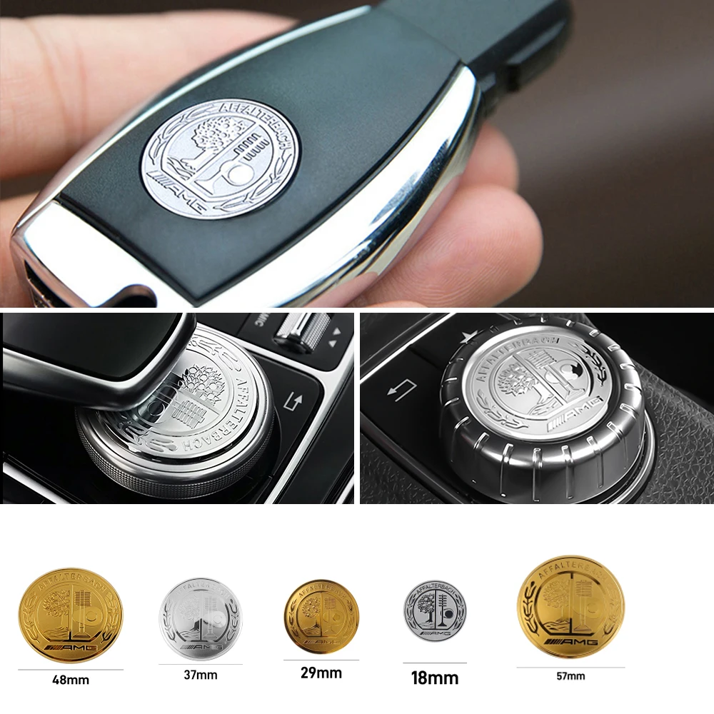 1pc Steering Wheel Door Lock Button Audio Sticker Interior Sticker for Mercedes Benz W204 W205 W211 Amg W212 W213 W210 W177 W210