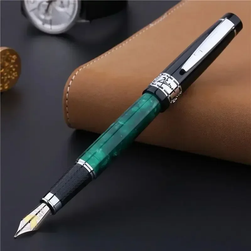 New New pens Picasso red acrylic fountain pen F 0.5mm classic resin pens pocket design portable gold Office pen high-end station