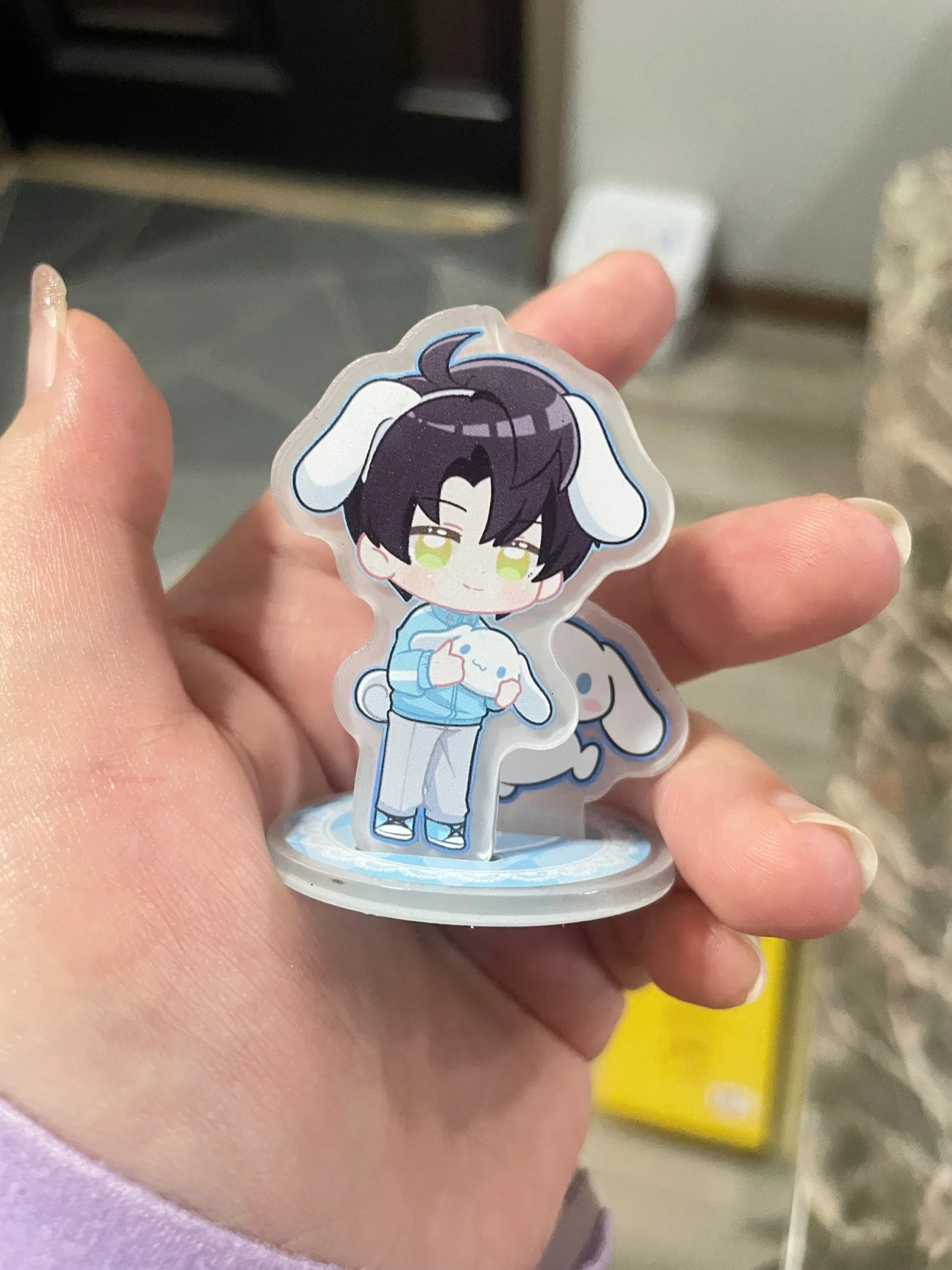 Sanrio × Love and Deepspace Desk Plate Models Cinnamoroll Kuromi My Melody Xavier Zayne Rafayel ralayo Sylus Caleb Stand Model