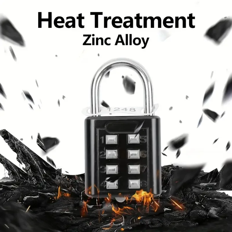 YUANJ 8-значная комбинация, водонепроницаемый навесной замок с произвольным кодом, домашний шкафчик из цинкового сплава, кодовый замок, противоугонный замок для комнаты