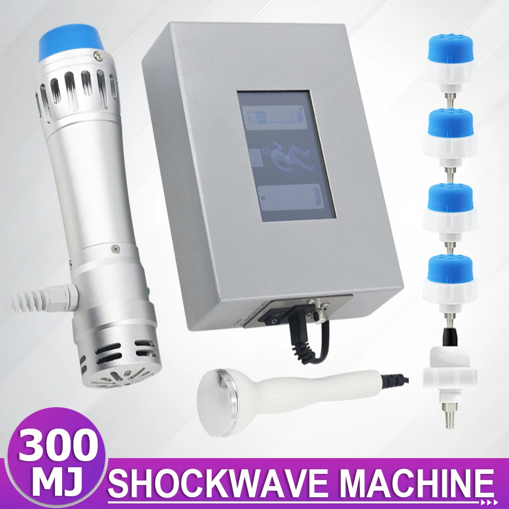 Shockwave Therapy Machine Ultrasound Effective Limbs Pain Relief Relaxation ED Treatment 300MJ Professional Shock Wave Massager