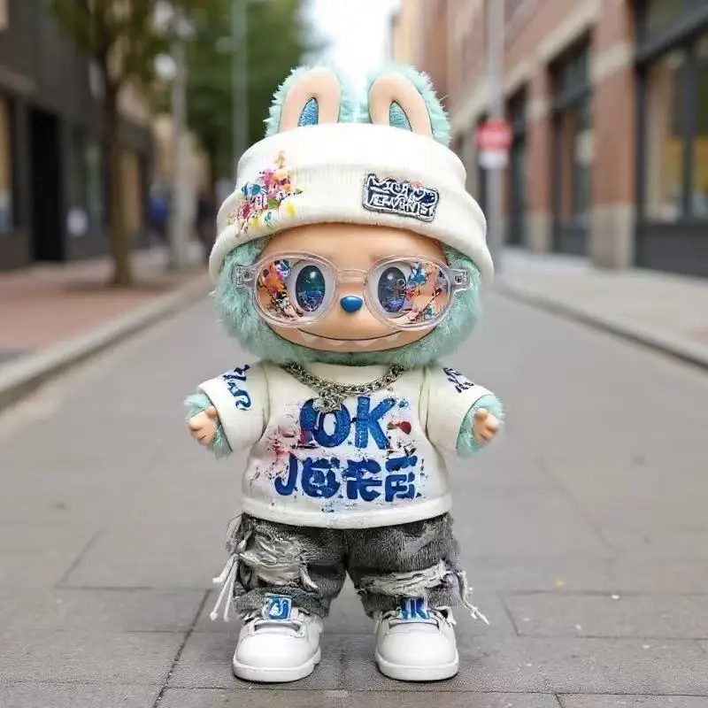 

Милая мини-плюшевая кукла, одежда для Labubu 17 см, множество видов комбинезонов, аксессуары для одежды