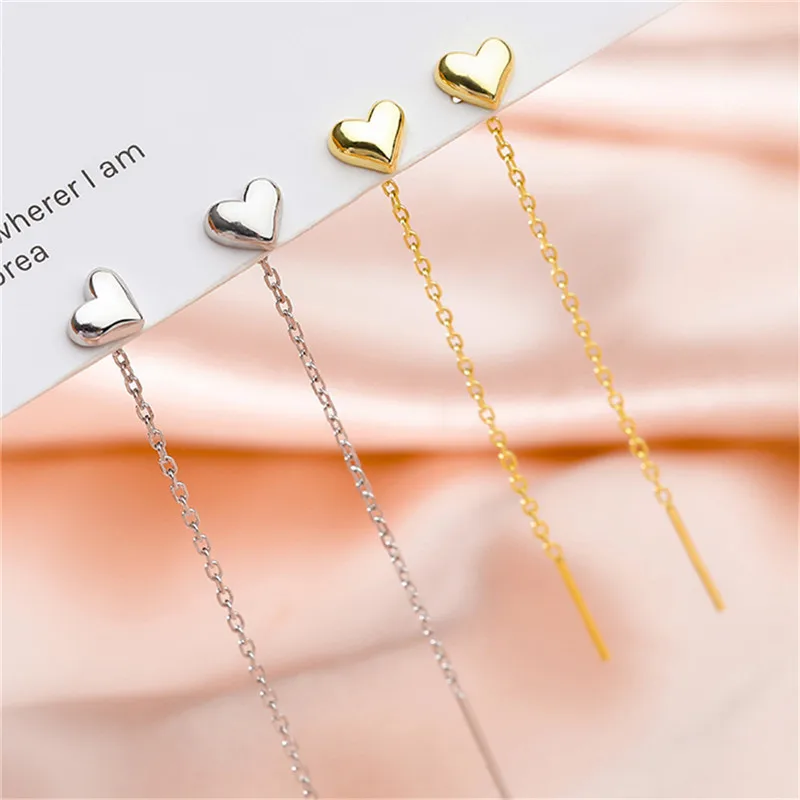 1 Pair Gold Color Drop Ear Line Long Hanging Earrings for Women Threader Piercing Ear Accessories Jewelry