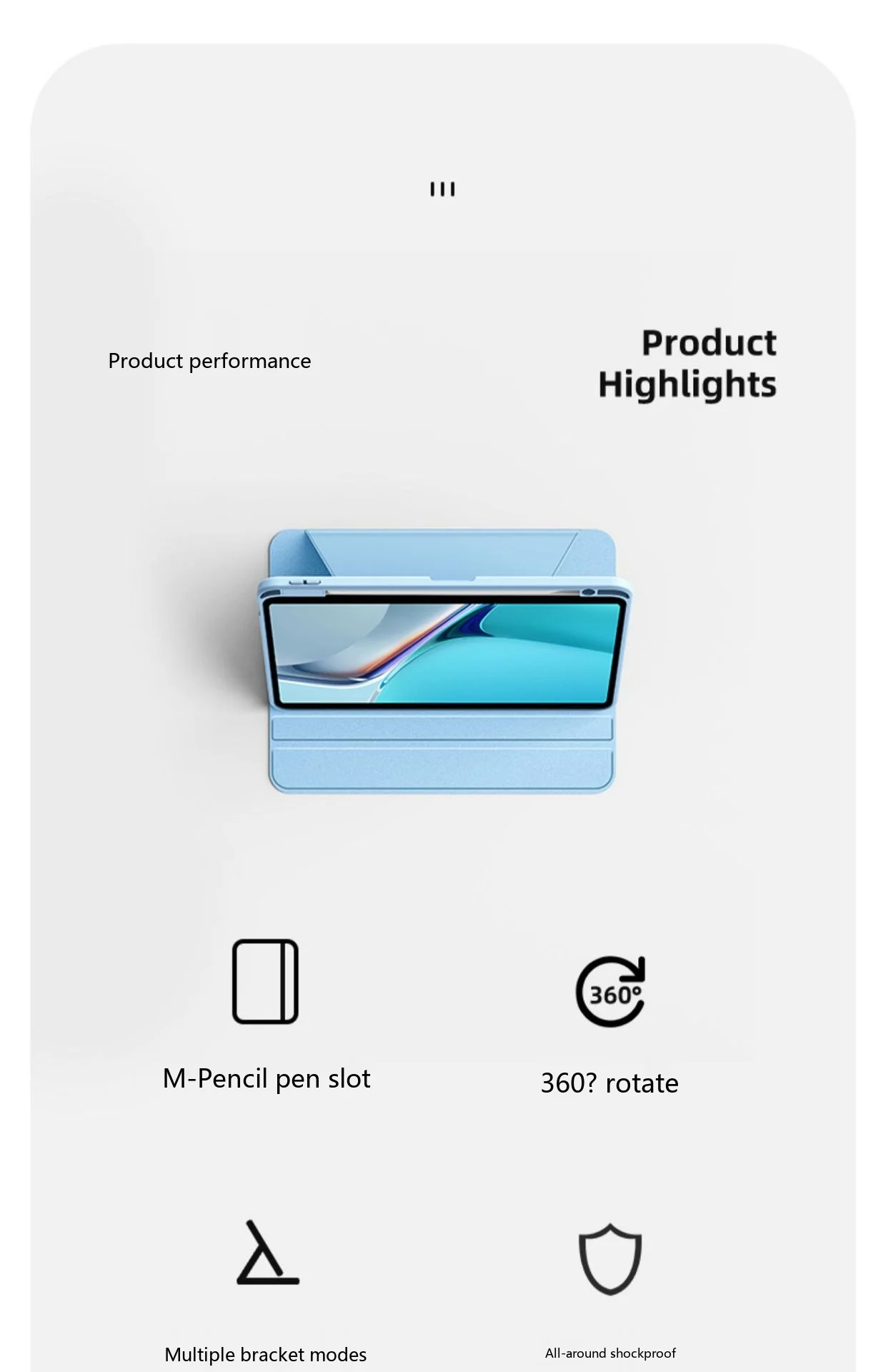 Für Honor Pad 13,3 12,3 12,1 11,5 11 10,8 10,4 Zoll 360° Drehbare Buchhülle mit Stifthalter und Ständer – Detail 4