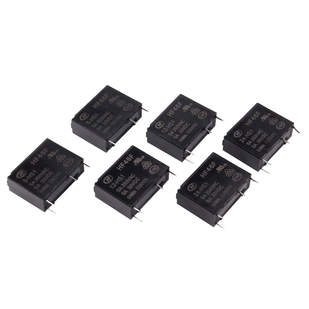 5V 12V 24V Super Small Medium Power Relay 5-HS1 12-HS1 24-HS1 1 Group 5A 4 Pin Normally Open Relay Low Power Consumption