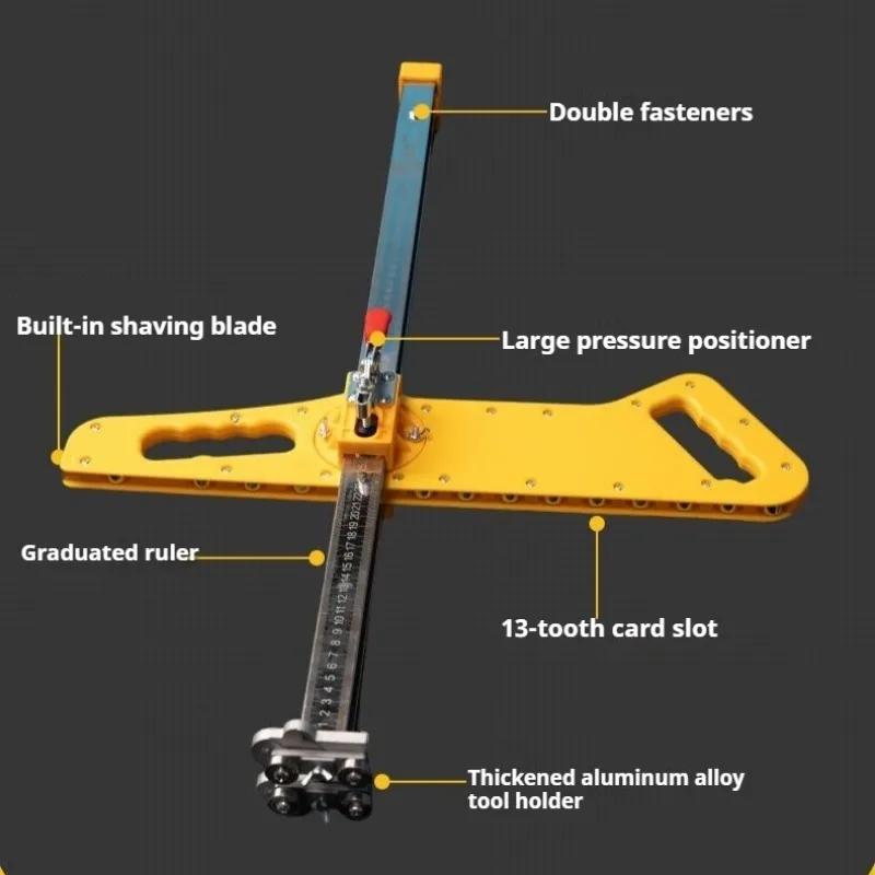 Metal-Wheel Drywall Cutter Double-Sided Positioning Precision Cutting Tool Gypsum Board Woodworking Construction Panel Cutter
