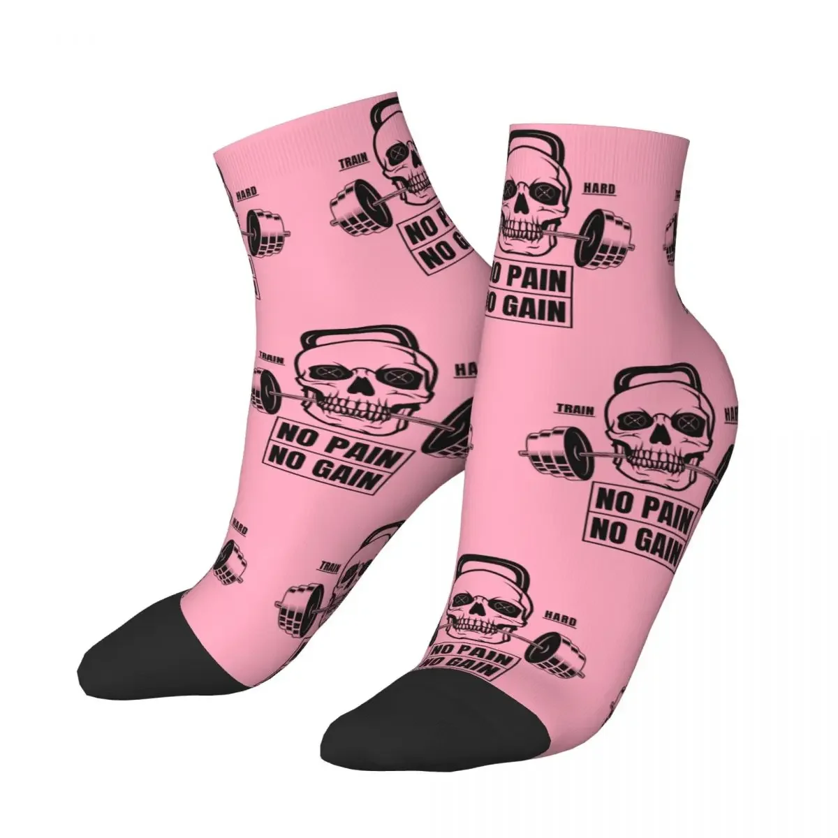 No Pain No Gain Men Women Crew Socks Unisex Fashion Bodybuilding Fitness Gym Spring Summer Autumn Winter Dress Socks