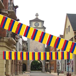 EOODLOVE Colombian Flag 14x21cm Size Flag 20 pieces Polyester Indoor and Outdoor Colombian Festival Decoration Flag